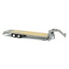 Greenlight Collectibles 1/64 Gooseneck Trailer Primer Gray with Red and White Conspicuity Stripes 30391 - 2 of 4