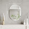 Oval Frameless Bathroom Mirror with Beveled Edge, Decorative Wall Mirror for Vanity and Bathroom - 2 of 4