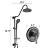 ALEXOUN Shower Head with Handheld Shower System with 8" Rain Shower Head (Rough-in Valve Included) - 3 of 4