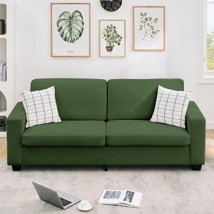83" Comfy Corduroy Couches, Modern Upholstered Sofa with Wide Armrests, Cloud Couch with Deep Seat Sofa - 1 of 4