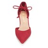 Allegra K Women's Ankle Tie Point Toe High Block Heel Dress Pumps - 3 of 4