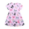 MyKids-USA Summer Arrival Colorful Butterfly Pattern Short Sleeves Dress for Stylish Girls - 3 of 4