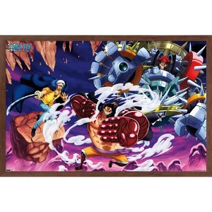 Trends International One Piece: Wano Country - Fighting Trio Framed Wall Poster Prints - 1 of 4