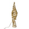 Kurt Adler 11.8-Inch Battery Operated LED Lighted 5-Point Gold Metal Star Tree Topper - 4 of 4