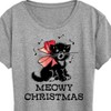 Women's - Instant Message - Christmas Vintage Meowy Christmas Kitty Short Sleeve Graphic T-Shirt - 2 of 4