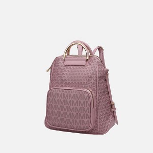 MKF Collection June Vegan Leather Travel Backpack M Logo Printed by Mia K - 1 of 4