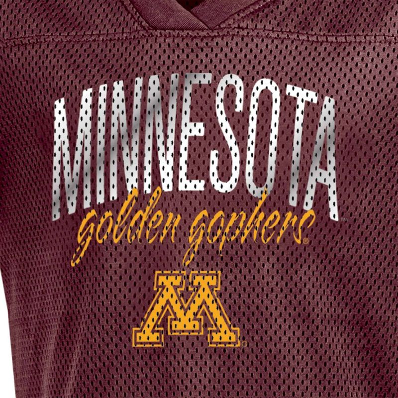 NCAA Minnesota Golden Gophers Girls&#39; Mesh T-Shirt Jersey, 3 of 4