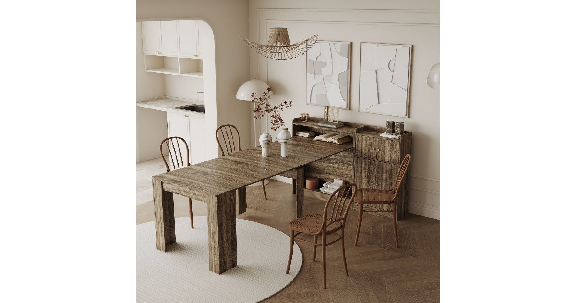 Modern Extendable Dining Table With Storage Space Table Easy Assembly Modern Extendable Dining Room Table For Living Room Bedrooms Apartments