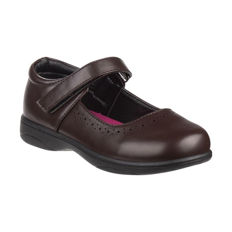 Petalia Girls' Tween Floral Faux leather School Shoes, 1 of 8