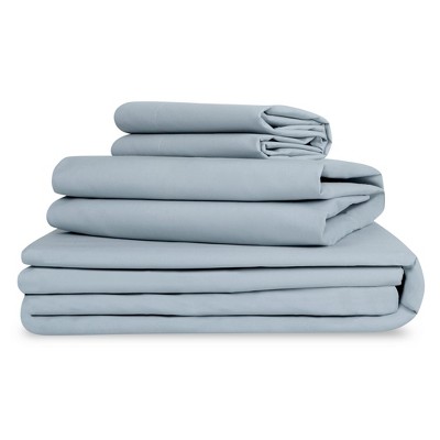 Delara GOTS Certified 100% Organic Cotton Percale 400TC Bedding Bundle, Moisture-Wicking, Smooth & Breathable Sheet Bundle