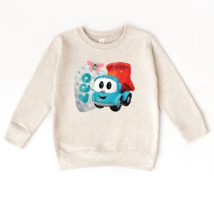 Leo the Truck Leo Name Distressed - Kids Toddler Graphic Sweatshirt - 1 of 3