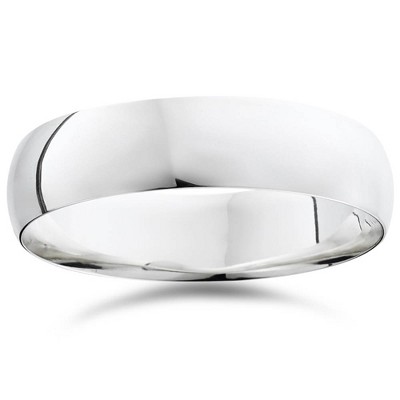 Pompeii3 6mm Dome High Polished Wedding Band 10K White Gold