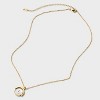 14K Gold Dipped Crystal and Mother of Pearl Circle Spinner Initial Necklace - A New Day™ - 3 of 4