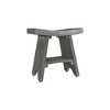 18" Serenity GR10 Wide Teak Wood Shower Bench with Shelf - CoastalVogue: Rectangle, Non-Upholstered, 250lb Capacity - 2 of 4