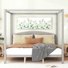 Whisen Minimalist Style King Size Canopy Platform Bed with Curved Headboard and Wood Support Legs - 2 of 4