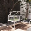 DOMETOUR Wooden Tortoise House Cage for Small Animals with Tray, Legs, Light Support & Observation Window - 3 of 4