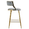 Grey Counter Height Bar Stools Corduroy Kitchen Island Counter Bar Stools - 3 of 4