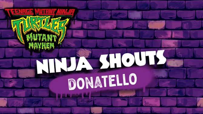 Teenage Mutant Ninja Turtles: Mutant Mayhem Ninja Shouts Donatello Action Figure, 2 of 7, play video