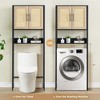 Whizmax Over The Toilet Storage Cabinet, Bathroom Above Toilet Storage Wood Cabinet with Rattan Door and Adjustable Shelves, Large Capacity - 4 of 4