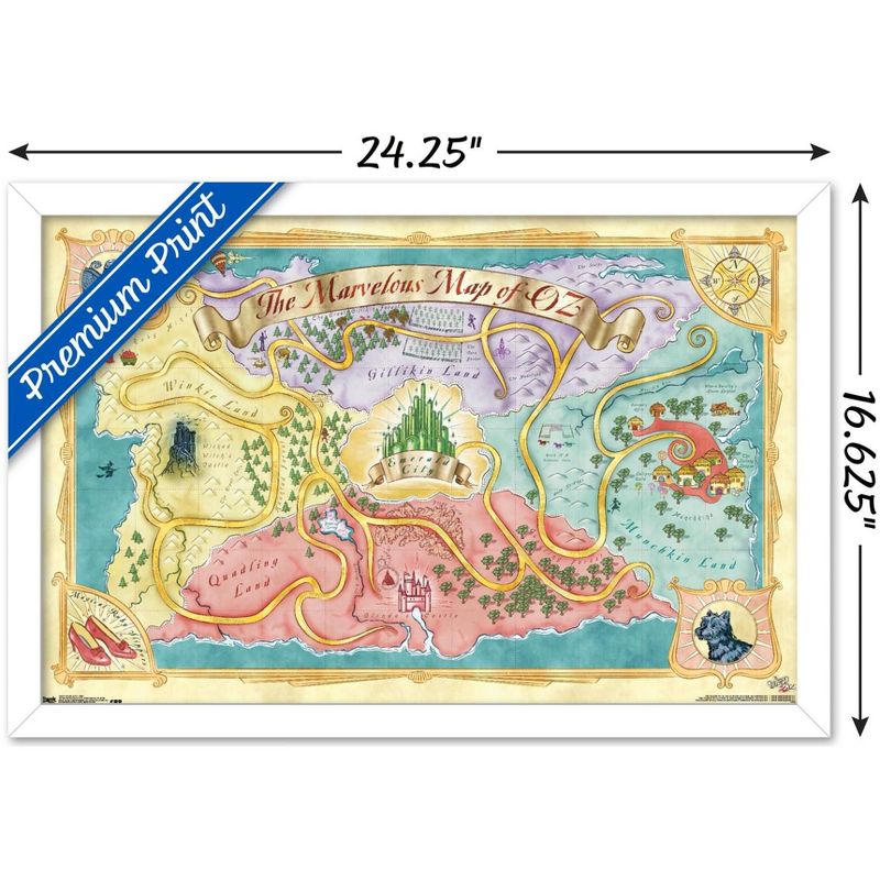 Trends International The Wizard Of Oz - Map Framed Wall Poster Prints, 3 of 7