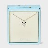 Silver Plated Cubic Zirconia Marquis Pendant Necklace - A New Day™ Silver - 3 of 4