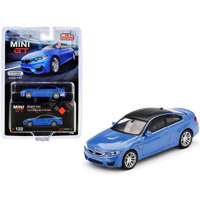BMW M4 (F82) Yas Marina Blue Metallic with Carbon Top Limited Edition to 2400 pieces Worldwide 1/64 Diecast Model Car by True Scale Miniatures