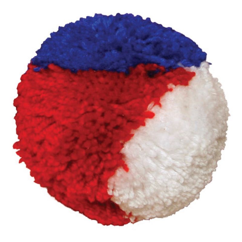 Sportime Soft Yarn Ball, 4 Inches, Red, White and Blue, 1 of 2