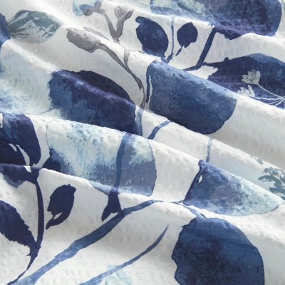 Regency Heights 9Pcs BIAB Floral Print Cottage Style Lightweight Comforter Set, Seersucker Textile Ultra Soft Breathable Bedding Set, Blue, Queen — фото 5
