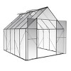 Outdoor 8x12 FT Greenhouse, Heavy Duty Polycarbonate Greenhouse, Greenhouse with Aluminum Frame and Roof Vent-Coolbibila - 4 of 4