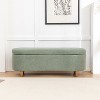 SEYNAR Modern Glam Teddy Fabric Upholstered Storage Ottoman Bench - 2 of 4