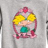 Boys' - Hey Arnold! - Valentine's My Love Graphic Long Sleeve Fleece Sweatshirt - 2 of 4