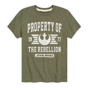 Boys' - Star Wars - Property Of Rebellion Short Sleeve Graphic T-Shirt - 1 of 4