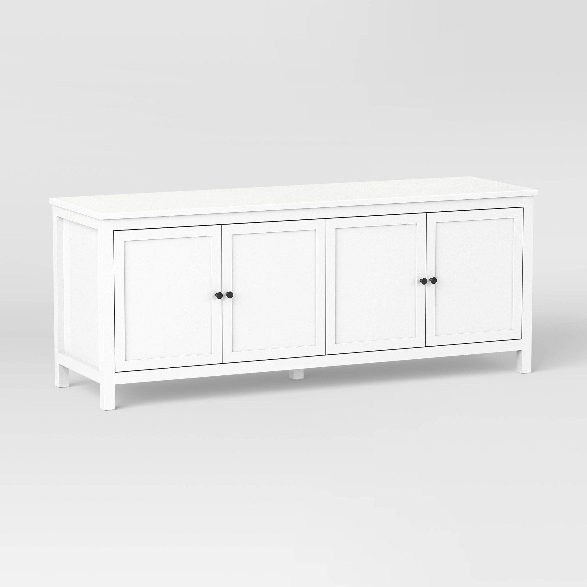 Traditional Storage TV Stand with Doors and Shelves for TVs up to 65" Classic White - Room Essentials™