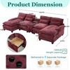 MOONMISS 125" U Shaped Sectional Sofa , Modular Chenille Cloud Couch with Storage Console, Cup Holders for Apartment, Office,Living Room - 2 of 4