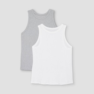 Women's Slim Fit Ribbed 2pk Bundle Tank Top - A New Day™ - 1 of 3