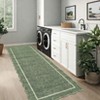 Scalloped Machine Washable Non-Slip Bordered Rug Non-Shedding Soft Low Pile Modern Accent Rugs - 2 of 4