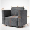 ODK Single Sofa with Storage, Comfortable Sectional Couches and Sofas for Living Room Bedroom Office, Easy Assembly & Comfy Cushion (Dark Grey) - 3 of 4