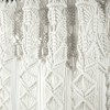 1pc 40"x84" Light Filtering Boho Macrame Textured Indoor/Outdoor Curtain Panel White - Lush Décor - 3 of 4