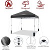 Acekool 10x10 Pop Up Canopy Tent, One-Person Setup Instant Shelter, Adjustable Heights, Wheeled Bag, Sandbags & Stakes, Outdoor Shade, White - 4 of 4