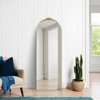Right Angle Arched Gold Mirror: 64.35" x 23.4", Carved Wood, Full-Length - 2 of 4
