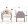 Runesay Accent Chair Sofa, Toddler Fabric with Solid Wooden Frame and Rainbow Design - 2 of 4