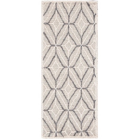 Kate Aurora Dorm Basics take It Off Gray Typography Soft Tufted Oversized Bath  Rug Runner - 2'x5' : Target