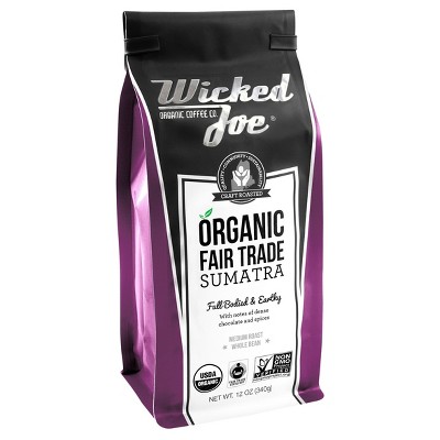 Wicked Joe Coffee Co. Sumatra Medium Roast Whole Bean Coffee - 12oz