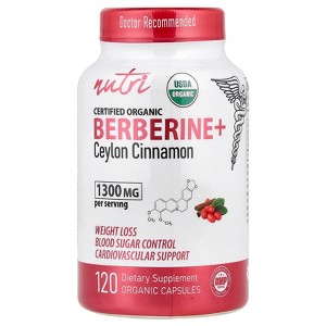 Nutri Organic Berberine+ Ceylon Cinnamon, 120 Organic Capsules - 1 of 4