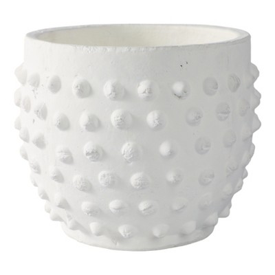 Bubble Texture Planter and Flower Pot for Home Decor - Indoor and Outdoor Use - Perfect Plant Pot for Room, Patio, and Garden Decor - 6" White