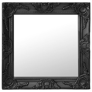 Aghana Digitals 19.7x19.7 in Black Baroque Style Square Wall Mirror with Ornate Frame - Indoor - 1 of 4