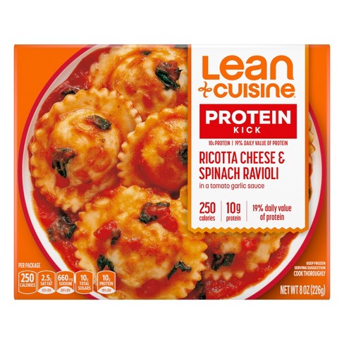 Lean Cuisine Protein Kick Frozen Ricotta Cheese & Spinach Ravioli - 8oz - image 1 of 4