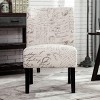 CENGHU Contemporary Accent Chair, English Letter Print Fabric Living Room Chair, Armless Chair for Living Space, Living room, Bedroom - 2 of 4