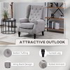 NicBex Tufted Accent Chair,Upholstered Living Room Chairs with High Backrest and Wood Legs,Modern Armchair,Accent Chairs for Living Room - 4 of 4