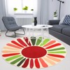 Boho Rugs Washable Kids Rug Non Slip Nursery Rug Low Pile Floor Mat Soft & Non-Shedding Sunshine Carpet Colorful Rainbow Printed Indoor Rugs - 4 of 4